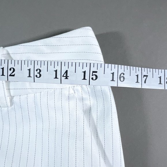 Worthington Petite Stretch White Shorts‎ with Black Vertical Dash Design Size 4P - Picture 12 of 14